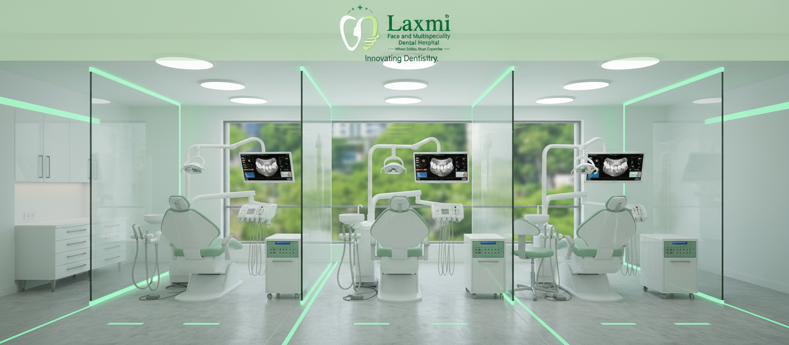 Modern dental operatory at Laxmi Face & Multispeciality Dental Hospital